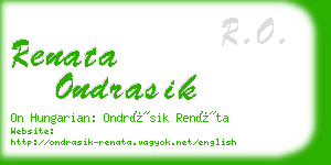 renata ondrasik business card